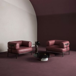 Italiaanse design gehard glas salontafel moderne marmeren plint ronde bijzettafel voor woonkamer meubels