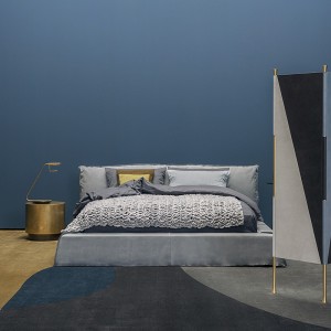 Italiaanse minimalistische ontwerper high -end master king size bed modern queensiquebed lederen bed
