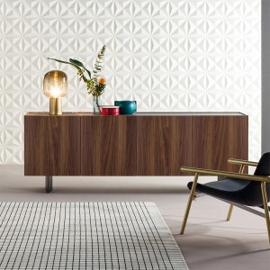 Noordse moderne walnoothout bijboard houten kast tv -kast woonkamer