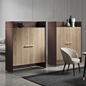 Modern Italiaans Design Leather Wood Dining Grote dressoirbuffetkast